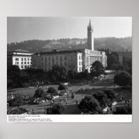 Plaza, Porte de Sather du toit de Dwinelle, 1966