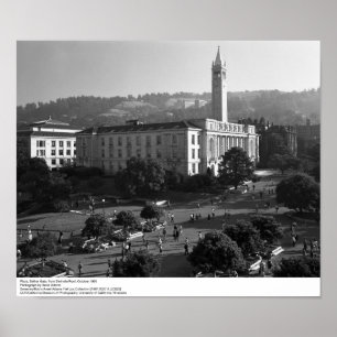 Affiches Plaza, Porte de Sather du toit de Dwinelle, 1966