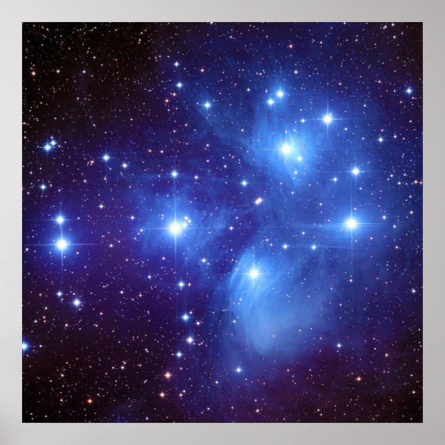 Affiches Pleiades Open Star Cluster Sept Soeurs à Taurus (Devant)