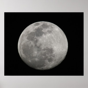 Affiches Pleine lune en noir et blanc. Crédit : Arthur
