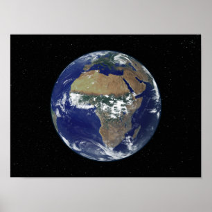 Affiches Pleine Terre montrant l'Afrique et l'Europe