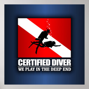 Affiches Plongeur certifié (Deep End)
