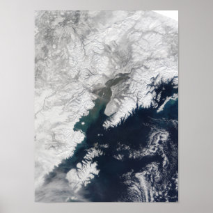 Affiches Plume de cendres du mont Redoute, Alaska