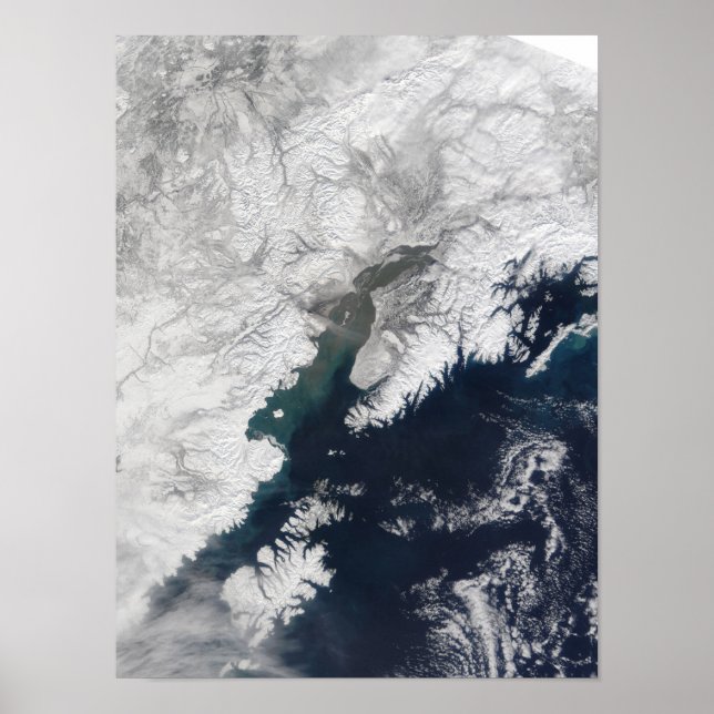 Affiches Plume de cendres du mont Redoute, Alaska (Devant)