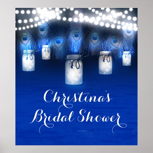 Affiches Plumes de paon, Bannière d'affiche de lumières de  (Devant)