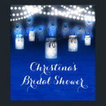 Affiches Plumes de paon, Bannière d'enseignes de lumières d<br><div class="desc">Plumes de paon,  Bannière d'enseignes de lumières de pot de maçon. Personnalisez avec n'importe quel texte. Articles assortis dans ma boutique.</div>