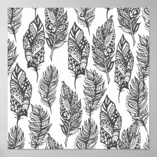 Affiches Plumes douces Doodle 2