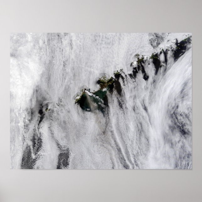 Affiches Plumes du volcan Okmok, îles Aléoutiennes (Devant)