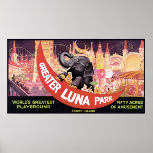 Affiches Plus grande Luna Park vintage