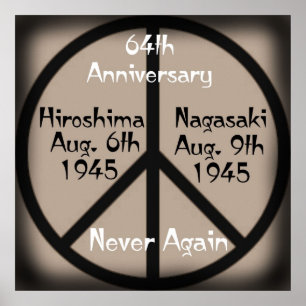 Affiches Plus jamais Hiroshima/Nagasaki Anniversaire