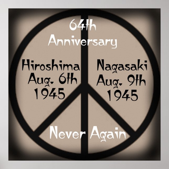 Affiches Plus jamais Hiroshima/Nagasaki Anniversaire (Devant)