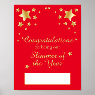 Affiches Plus mince de l'année Groupe amincissant Perte de