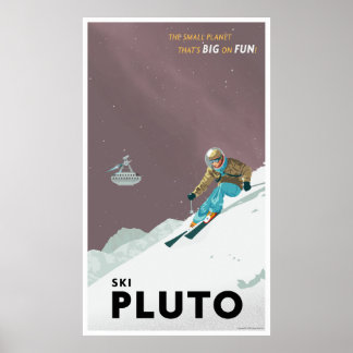 Affiches Pluto à ski - Grand format