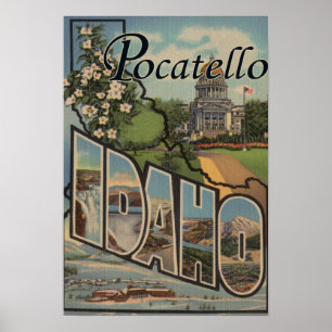 Affiches Pocatello, Idaho - grandes scènes de lettre