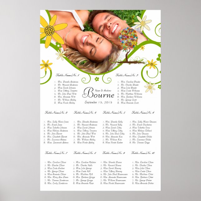 Affiches Poche de forêt enchantée Arbre à conte de fées flo (Devant)