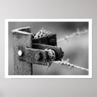 Poche du coin de clôture à fil barbelé