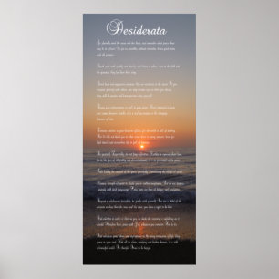 AFFICHES POEM DESIDERATA