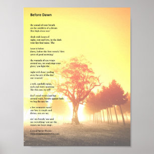 Affiches Poème "avant aube"