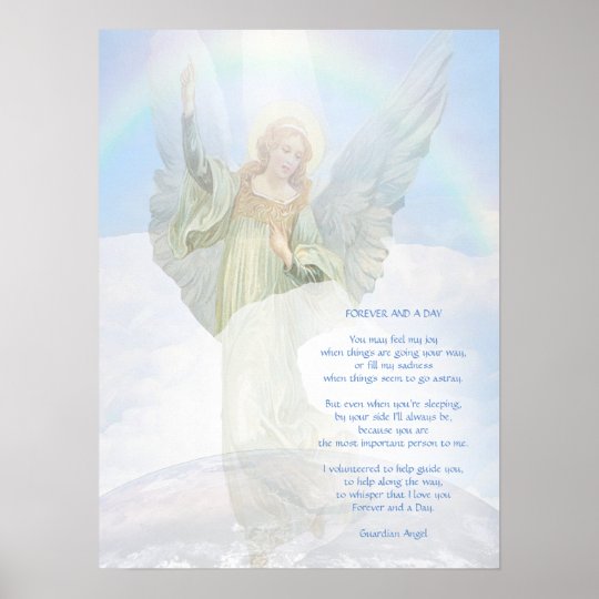Affiches Poeme D Ange Gardien Zazzle Fr