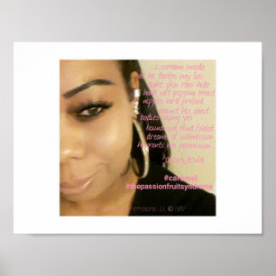 Affiches Poème de baiser en cuir noir par Ahsek Novel