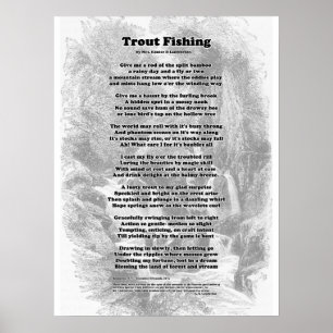 Affiches Poème de pêche à la truite
