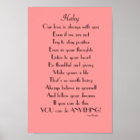 Poème inspirant de la fille des parents