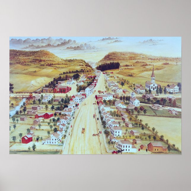 Affiches Poestenkill, New York, c.1855 (Devant)