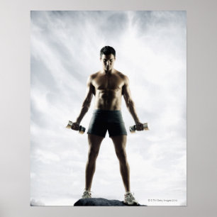 Affiches Poids de levage 3 d'homme