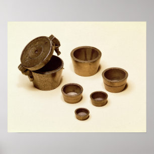 Affiches Poids utilisés par les marchands et les apothécair