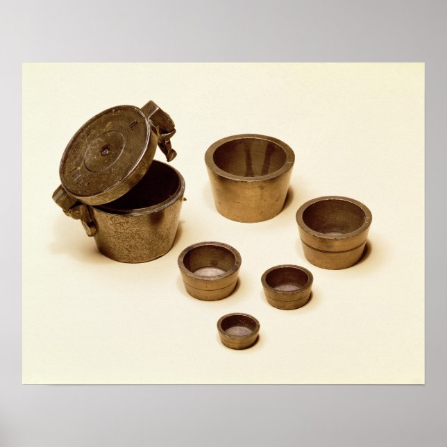 Affiches Poids utilisés par les marchands et les apothécair (Devant)