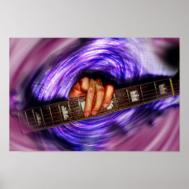 Affiches Poignée de guitare violet Vortex (Devant)