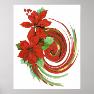 Affiches Poinsettia Swirl