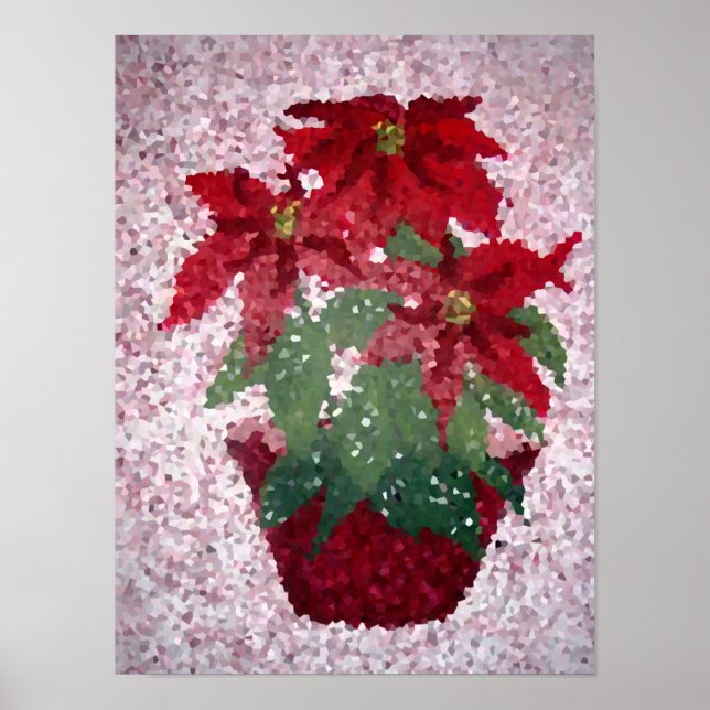 Affiches Poinsettias cristallisé (Devant)