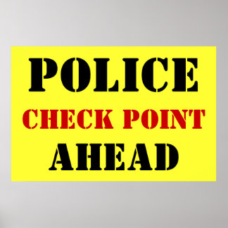 Affiches Point de contrôle de la police
