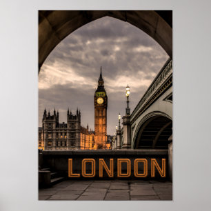 Affiches Point de repère de Big Ben de ville de