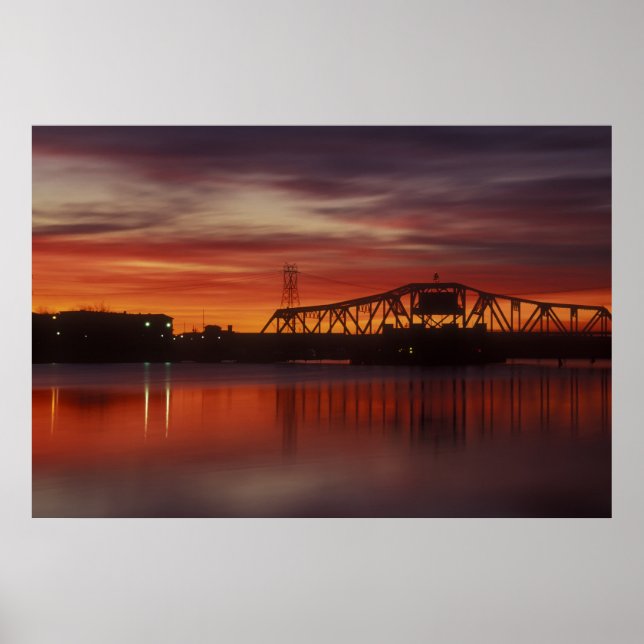 Affiches Point Street Bridge Sunrise (Devant)