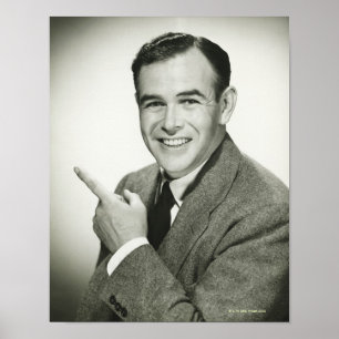 Affiches Pointing homme d'affaires