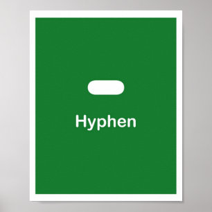 Affiches Points de ponctuation - Hyphène