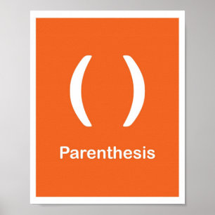 Affiches Points de ponctuation - Parenthèse