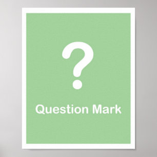 Affiches Points de ponctuation - Point de question