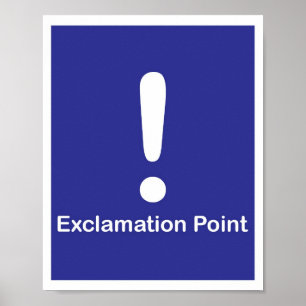 Affiches Points de ponctuation - Point d'exclamation