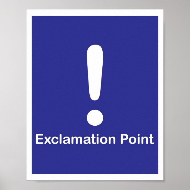 Affiches Points de ponctuation - Point d'exclamation (Devant)