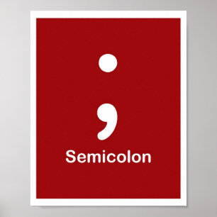 Affiches Points de ponctuation - Semicolon