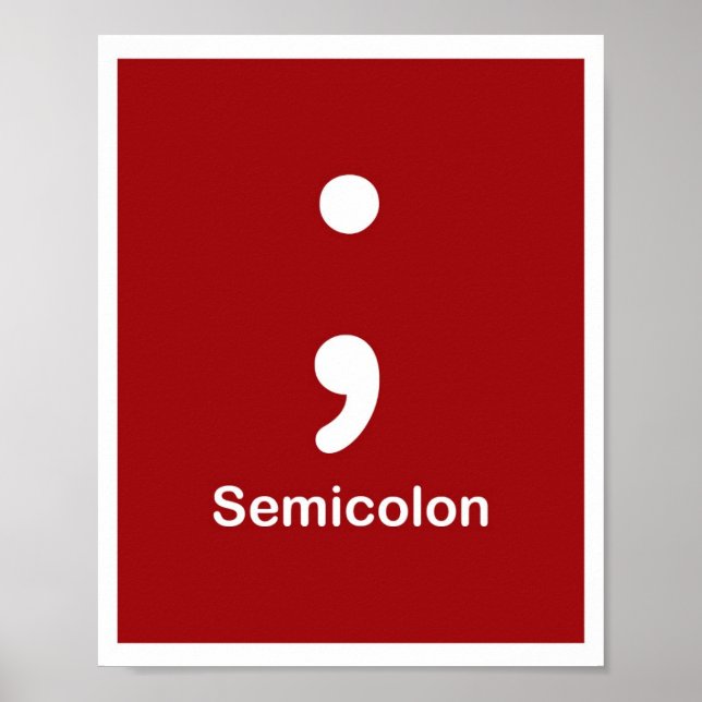Affiches Points de ponctuation - Semicolon (Devant)