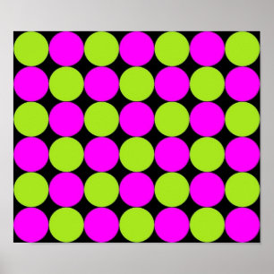 Affiches Pois Hot Pink & Lime Green
