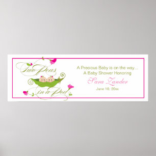 Affiches Pois jumeaux dans un pois Bannière Ping