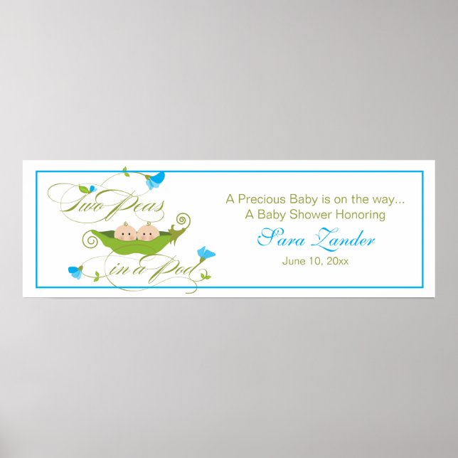 Affiches Pois jumeaux dans un pois | Bannière Ping (Devant)