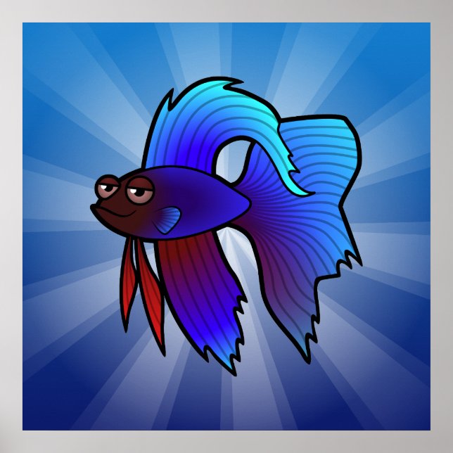 Affiches Poisson combattant cartoon / Poisson combattant si (Devant)