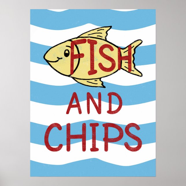Affiches Poisson et chips (Devant)