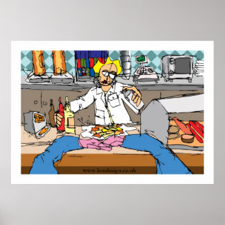 Affiches Poisson et chips